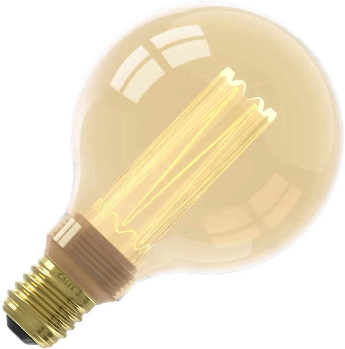 Calex Crown Series LED Lamp E27 G95 - 3.5W - 1800K Warm Wit - Goud - afbeelding 6 van 6