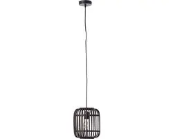 Brilliant Woodrow Hanglamp E27 - Hout/Zwart