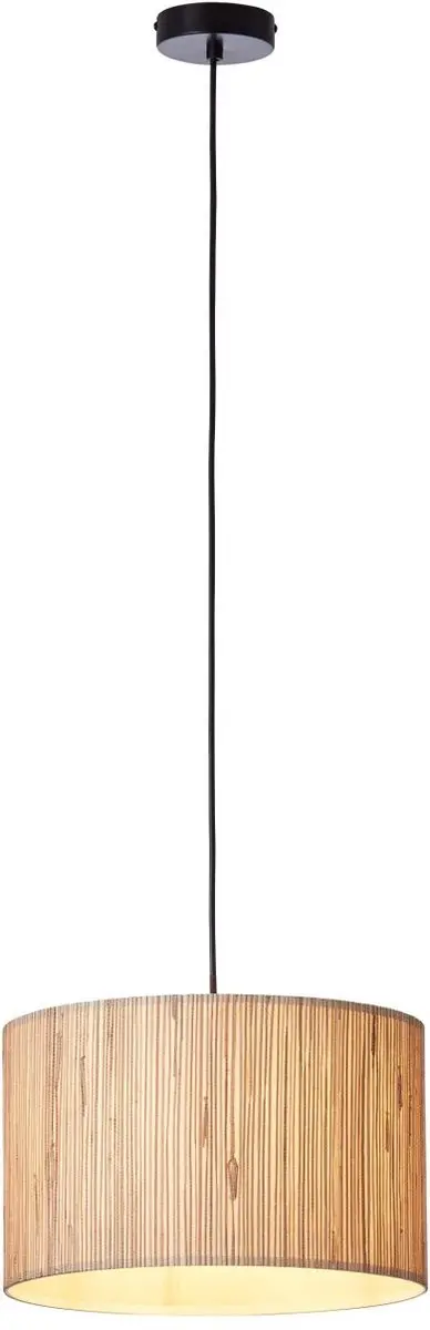 Brilliant Wimea Hanglamp E27 - Zwart/Nature - Ø35cm