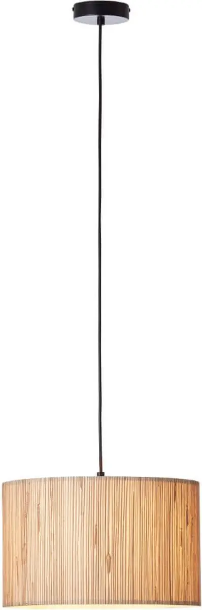Brilliant Wimea Hanglamp E27 - Zwart/Nature - Ø35cm