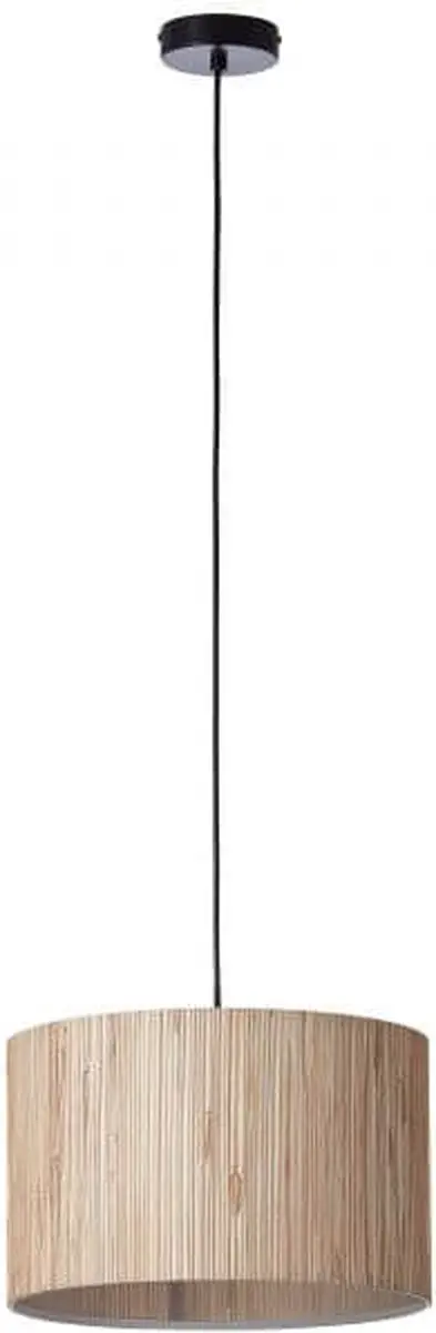 Brilliant Wimea Hanglamp E27 - Zwart/Nature - Ø35cm - afbeelding 6 van 6