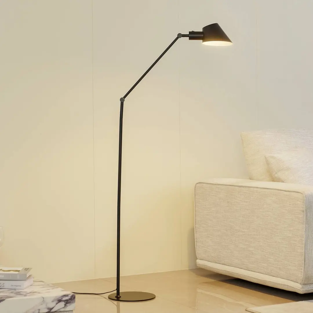 Lindby Vloerlamp 1 Licht E27 - 176,5 cm - Zwart