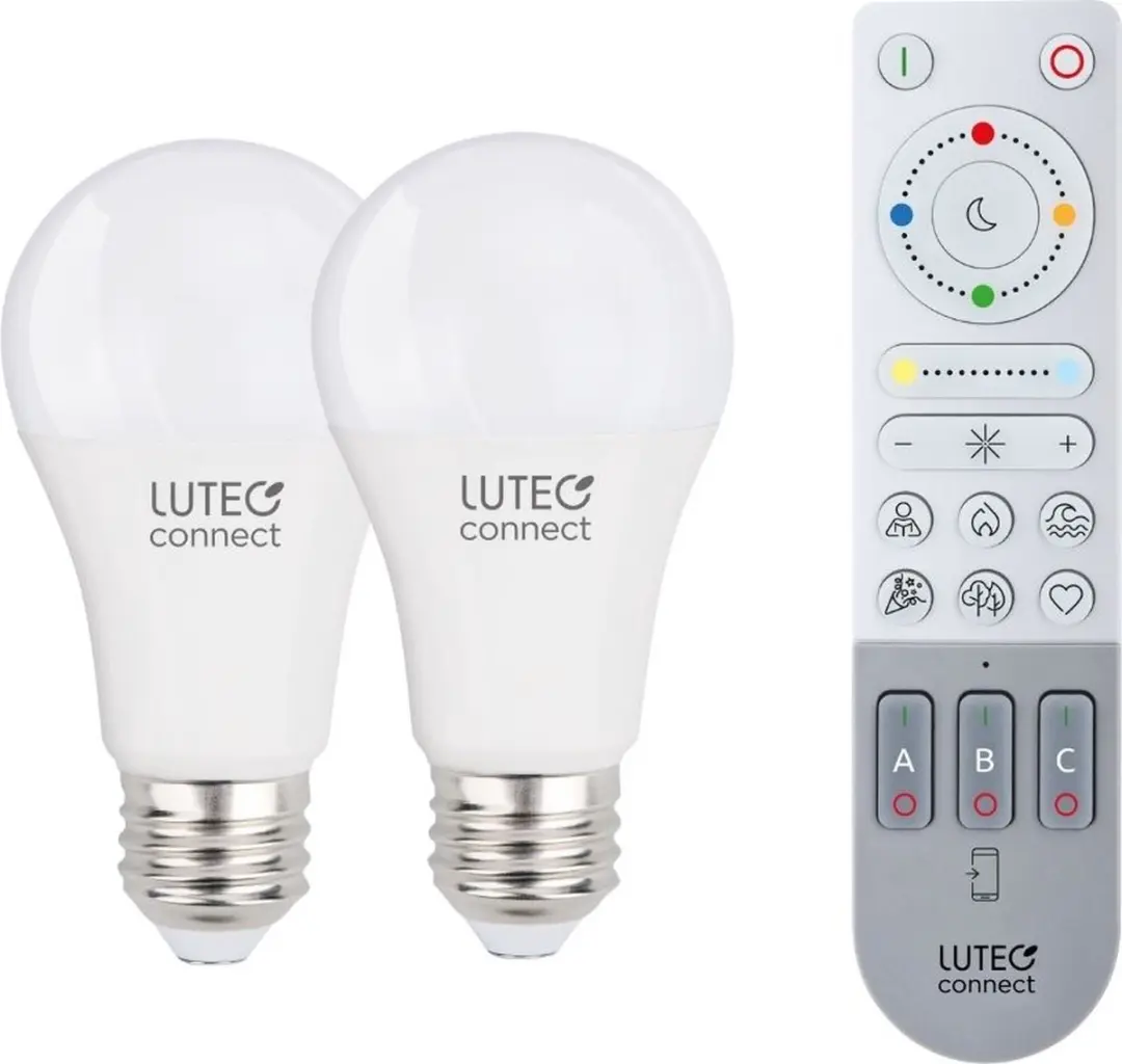 Lutec Connect 2x A60 E27 RGBW Smart Lampen