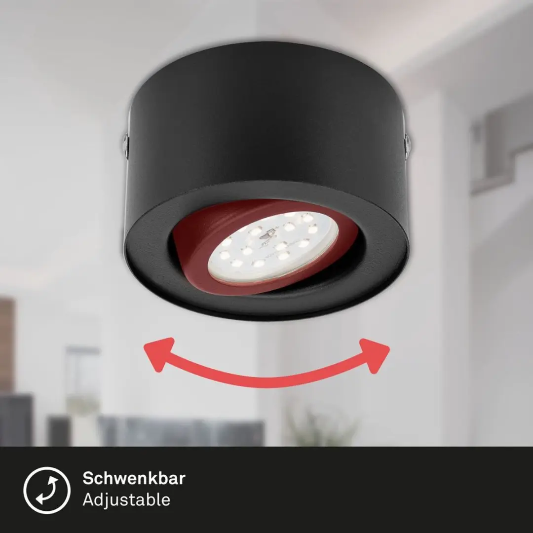 Briloner Tube LED Opbouwlamp 5W - 470 Lumen - 3000K - Zwart