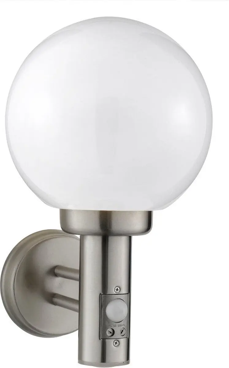 Searchlight RVS Muurlamp Orb met Sensor 85