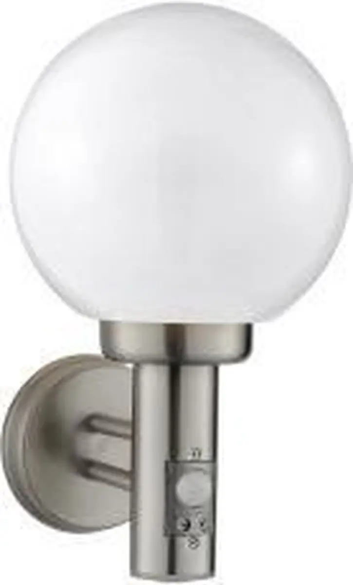 Searchlight RVS Muurlamp Orb met Sensor 85