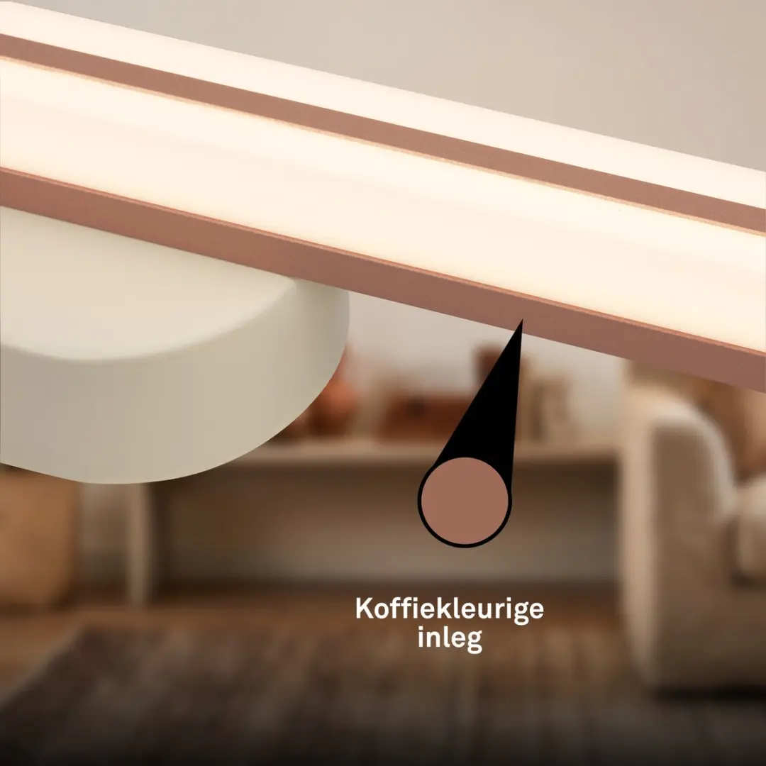 Briloner Ruth Wandlamp 60cm - Koffie - Warm wit licht