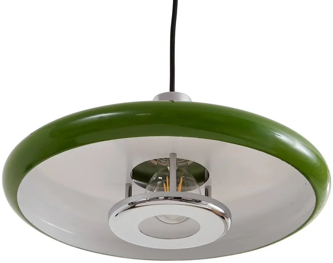 Lindby Hanglamp Metaal 1 Licht E27 - Ø35cm - Groen