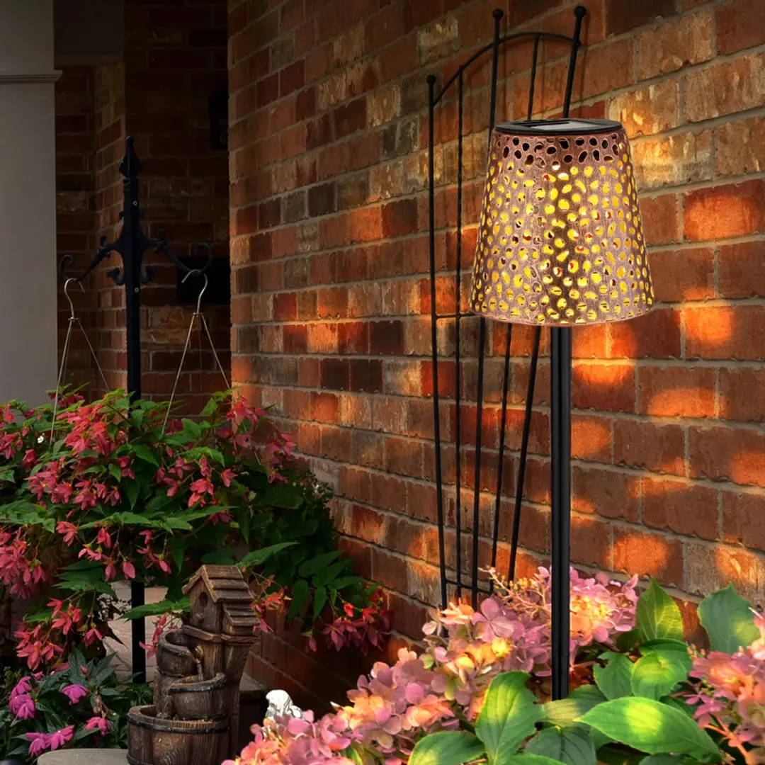 Globo LED Solar Steeklamp Tuin 3000K - Zwartgoud - IP44