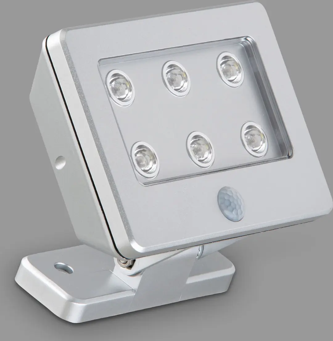 Briloner Lero Outdoor LED Wandlamp Bewegingsmelder - 6x 0.06W - Titanium