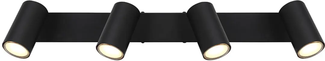 Globo Plafondspot 4 Vlammen Zwart - 4x GU10