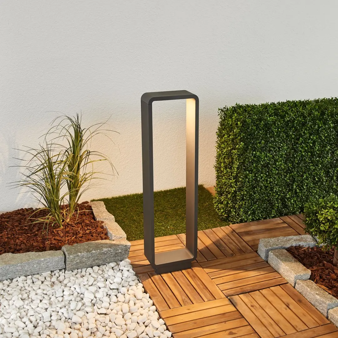 Lucande LED Buitenlamp 10W - 1 Licht - Grafietgrijs