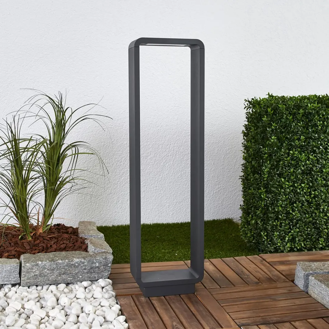 Lucande LED Buitenlamp 10W - 1 Licht - Grafietgrijs