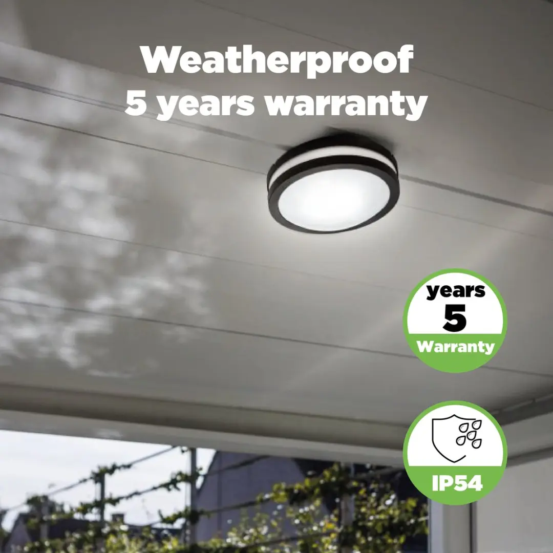 Lutec Titan Wand-/plafondlamp E27 - 26cm - Donkergrijs