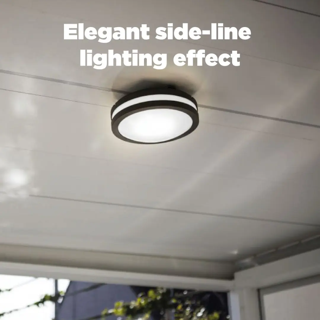 Lutec Titan Wand-/plafondlamp E27 - 26cm - Donkergrijs