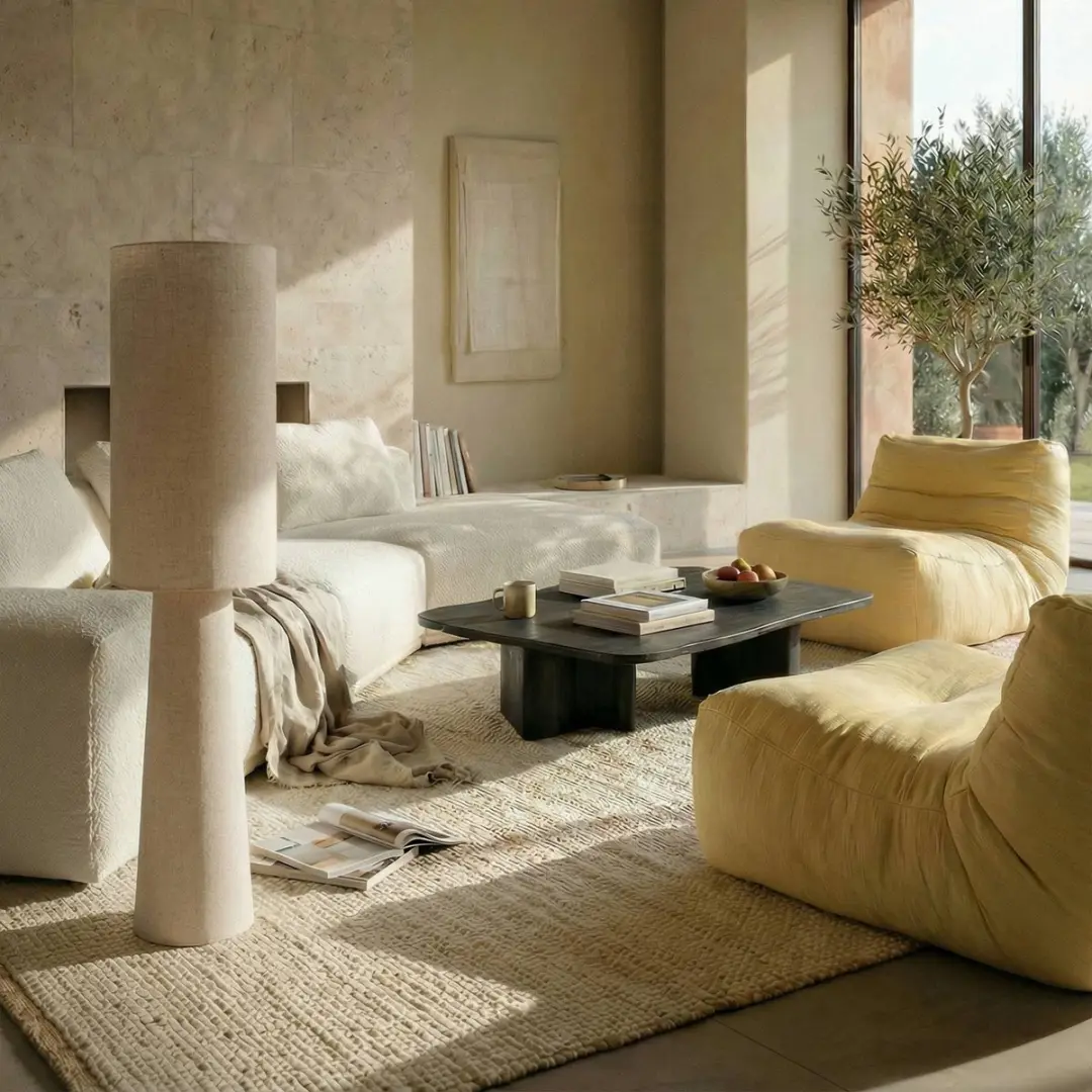 Lindby Vloerlamp 2-lichts - 124cm - Beige