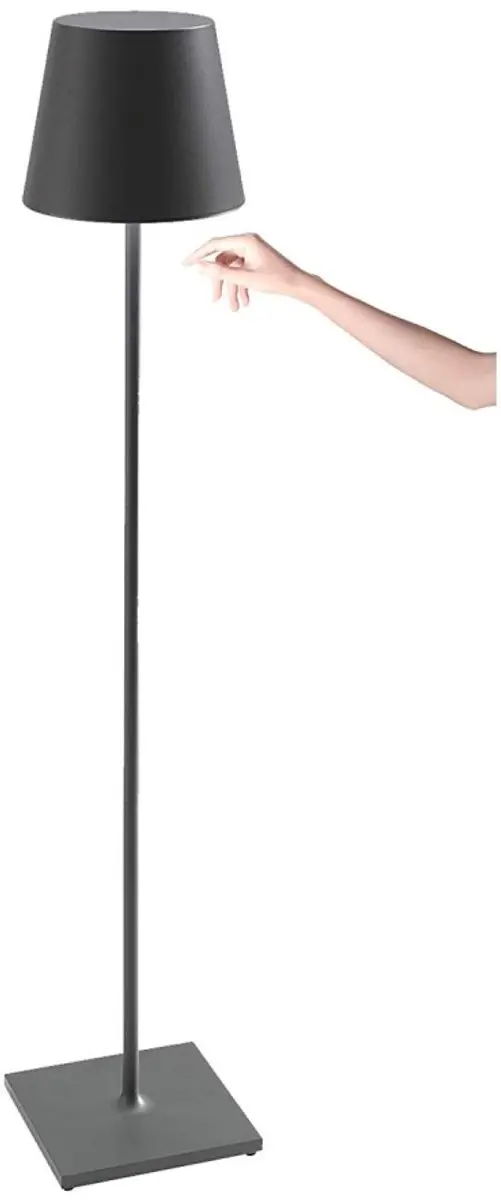 Zafferano Poldina Pro XXL Vloerlamp Antraciet - Oplaadbaar