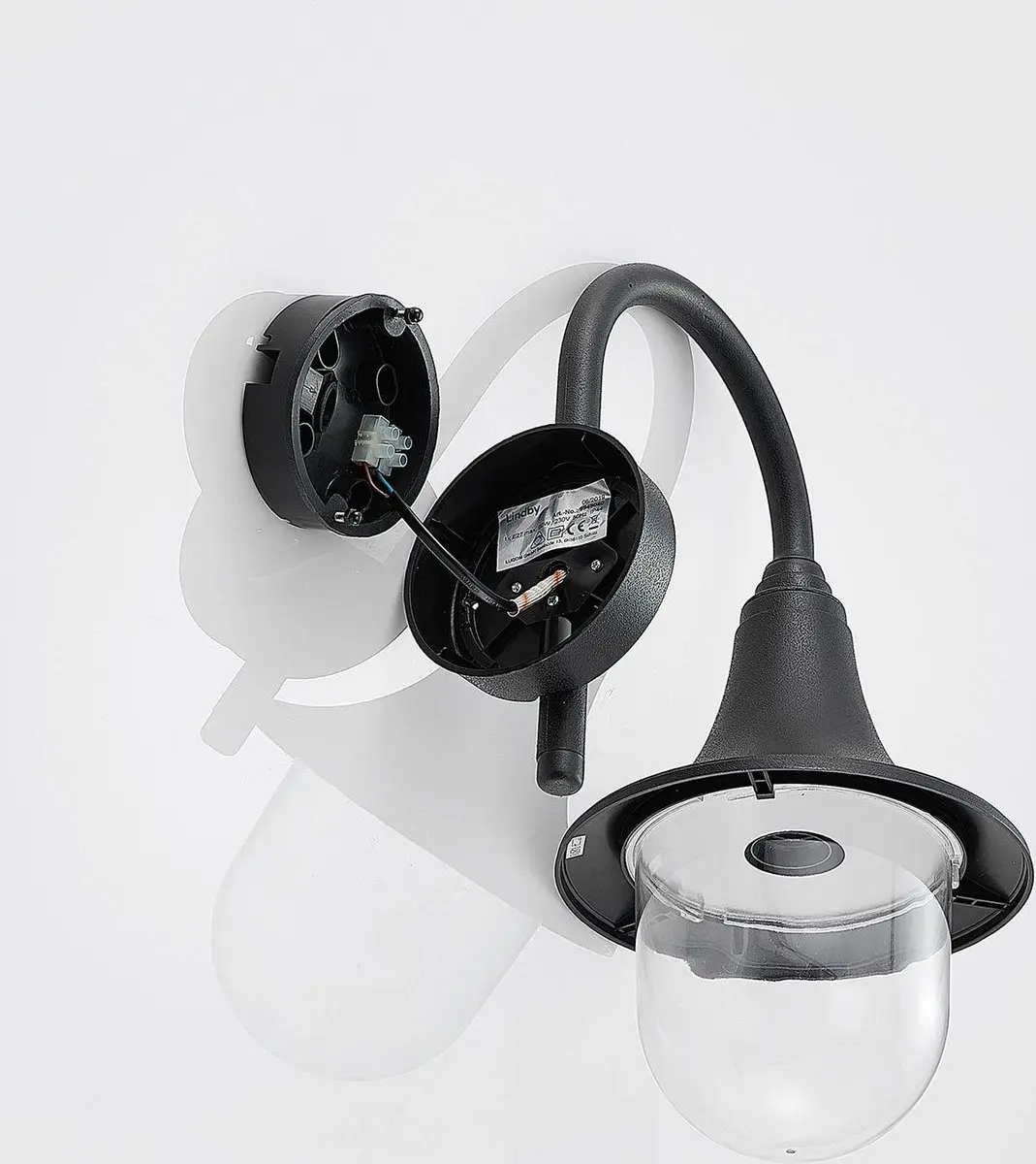 Lindby Wandlamp Buiten 1 Licht E27 - Zwart