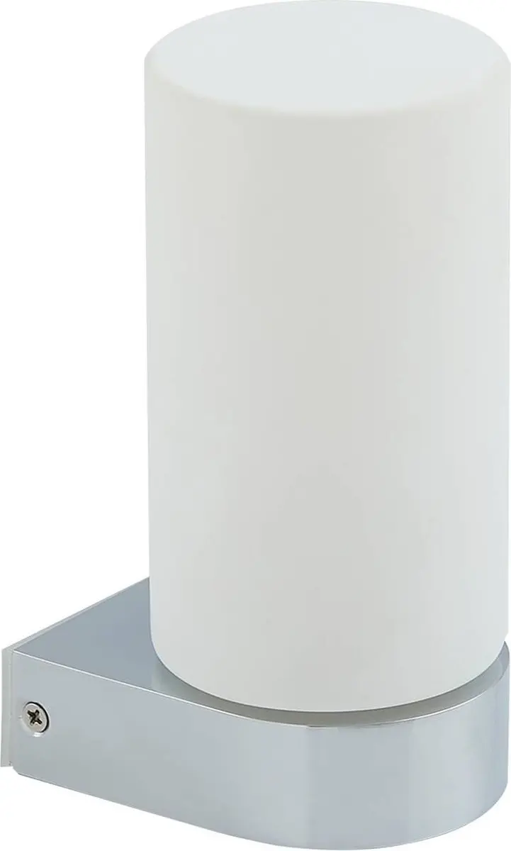 Lucande Wandlamp Glas Staal E14 - 1 Lichtpunt - Chroom/Wit