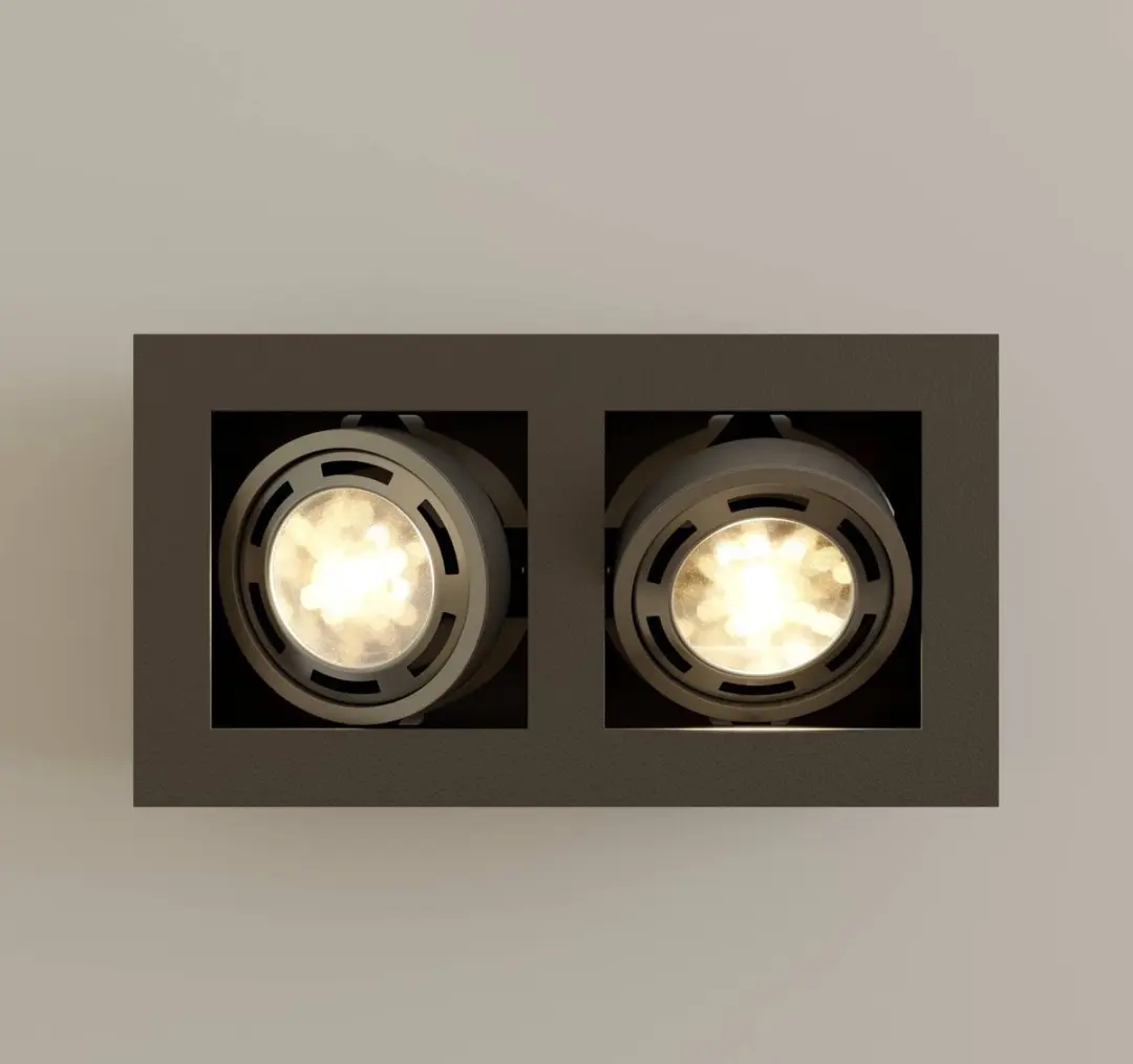 ARCCHIO Plafondlamp 2x GU10 20W - Donkergrijs - afbeelding 6 van 6