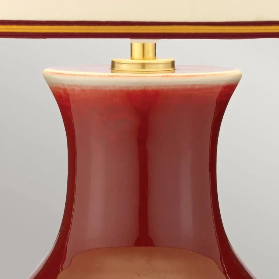 Elstead LED Tafellamp Oxblood - 1x E27 60W Warm Wit