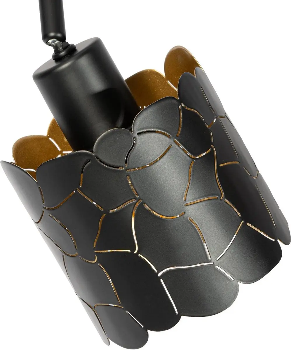 Lindby Plafondlamp 4-licht Metaal - Zwart/Goud