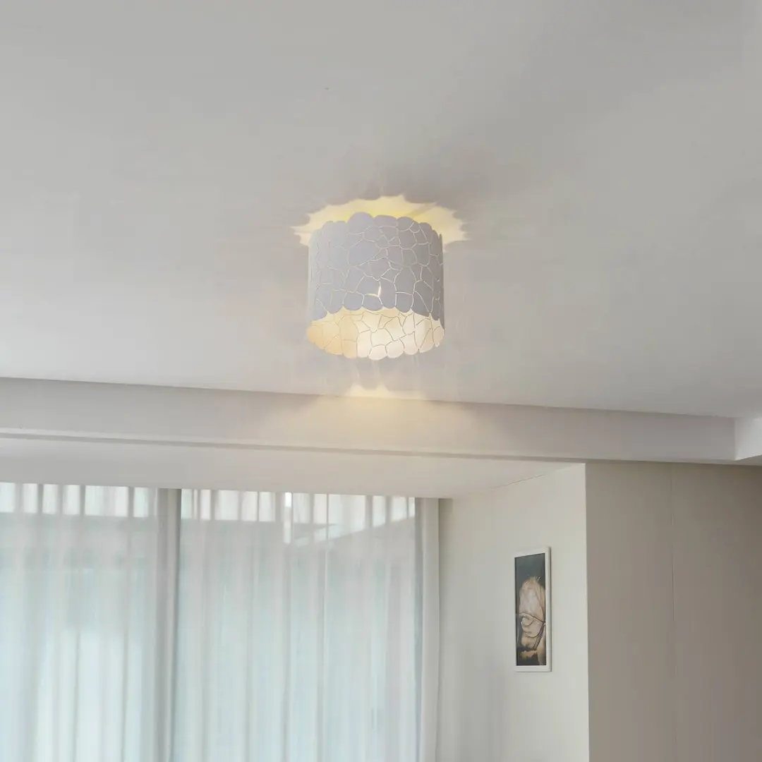 Lindby Plafondlamp Metaal 1 Licht E27 - 26cm Wit