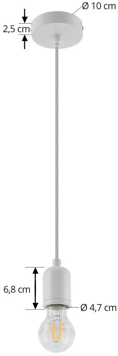 Lindby Hanglamp Aluminium 1 Licht E27 Wit