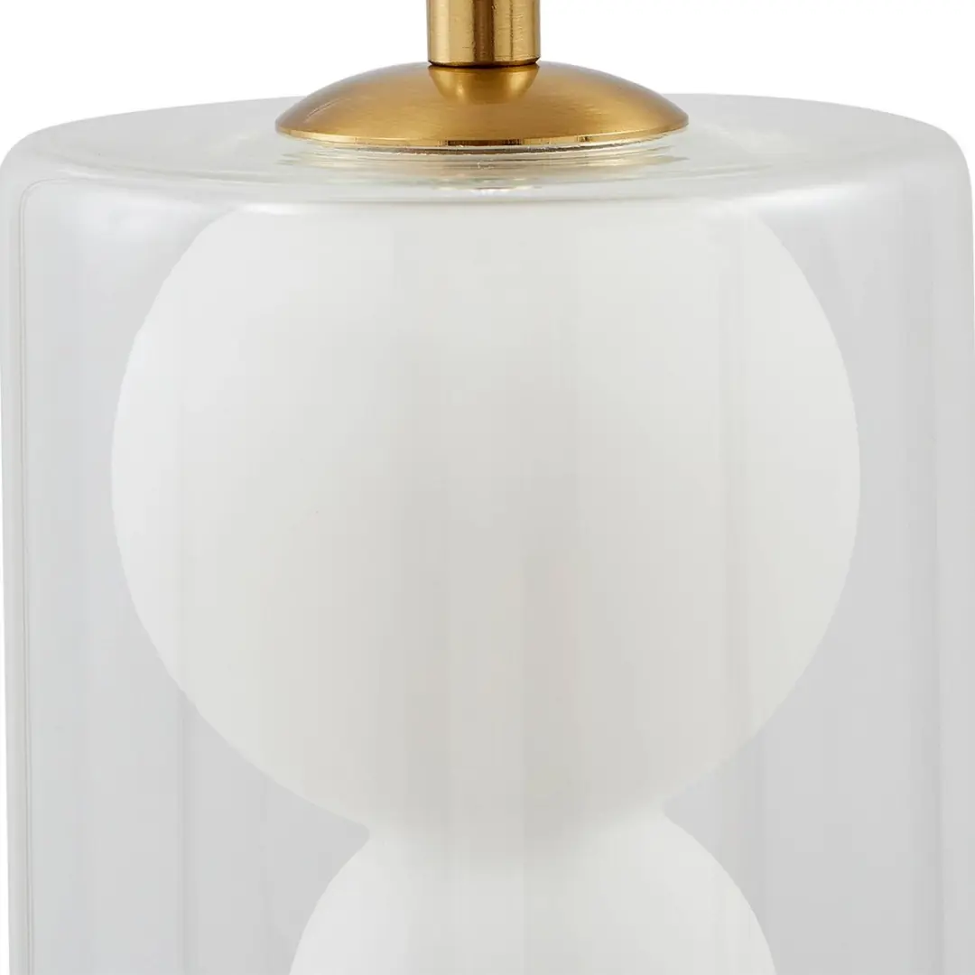 Lindby Hanglamp Glas 1 Licht G9 - 20cm - Transparant/Wit