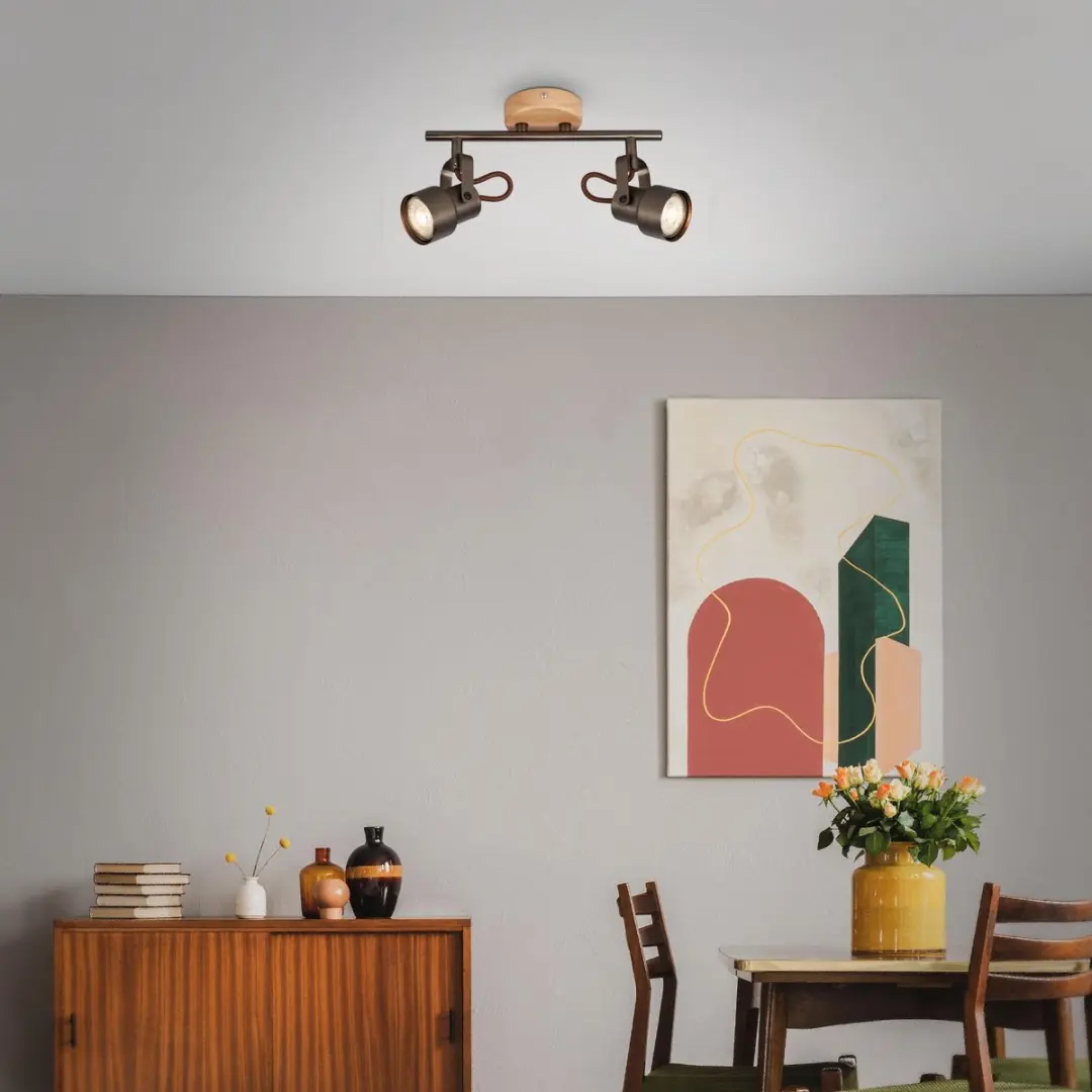 Briloner TAHUN LED Spot Vintage 2-lichts - 3000K - Grijs