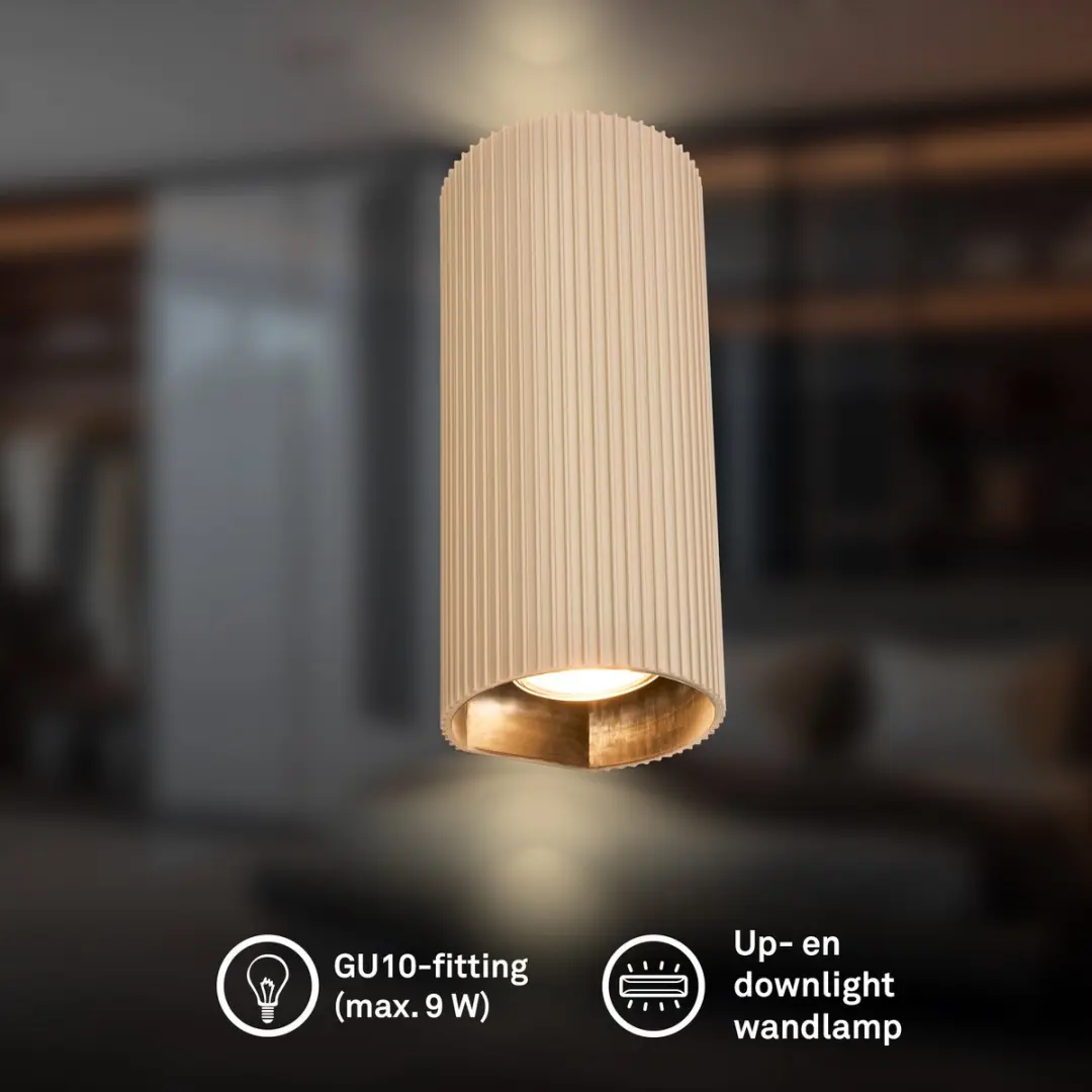 Briloner Ida Wandlamp GU10 9W - Beige
