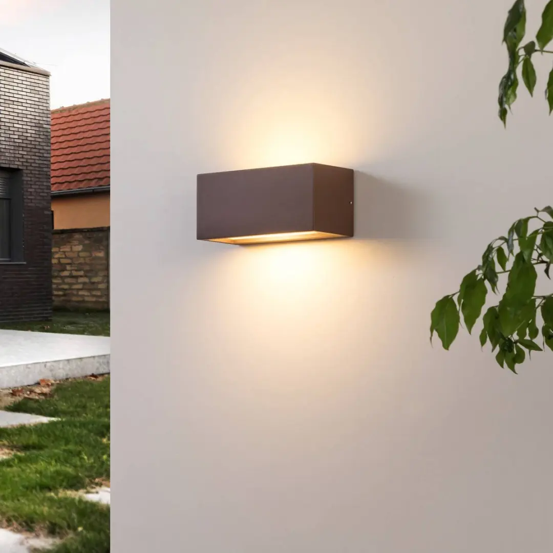 Lucande Wandlamp Buiten 1 Licht E27 - Roestbruin