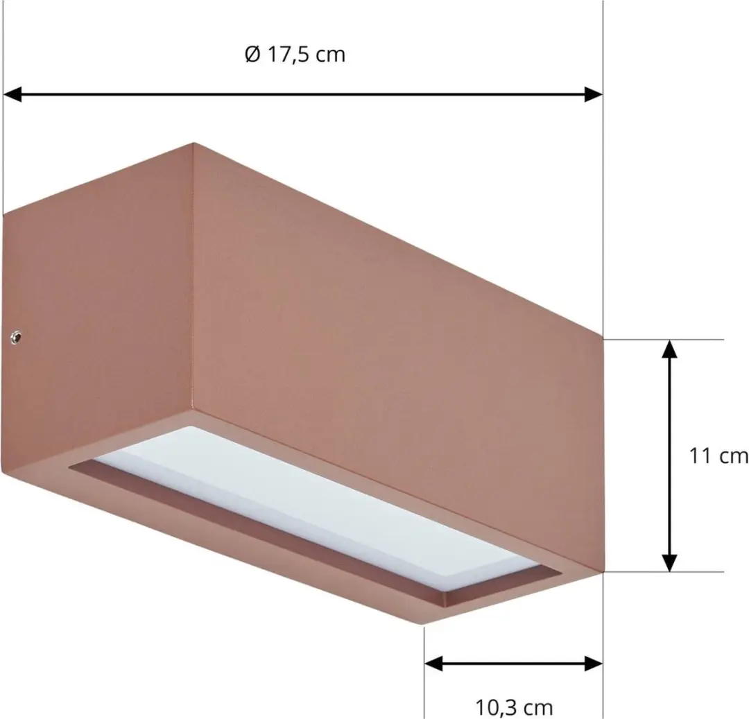 Lucande Wandlamp Buiten 1 Licht E27 - Roestbruin