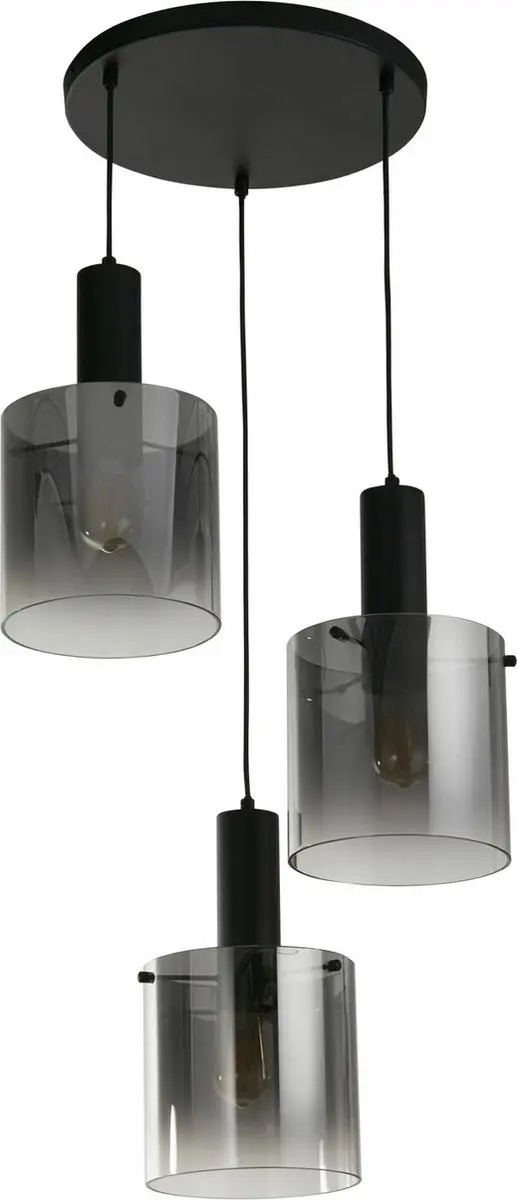 Searchlight Multi Pendel Hanglamp - Zwart Smoke