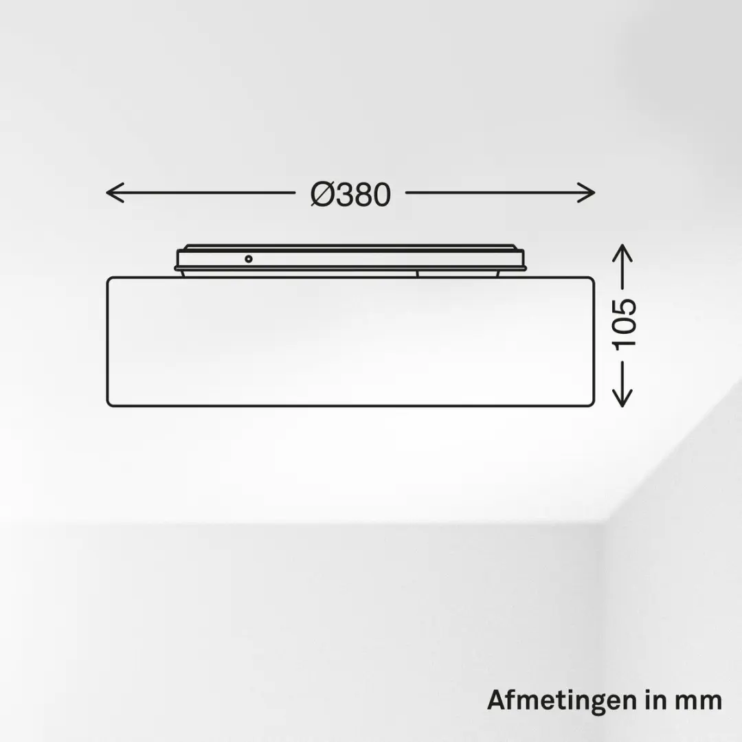 Briloner Duck LED Plafondlamp 24W - Ø38cm - Zwart