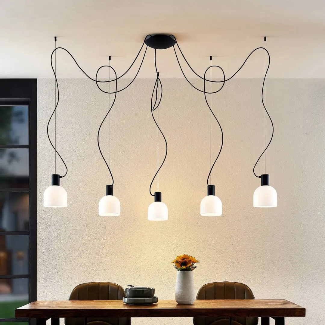Lucande Hanglamp 5-lichts Glas IJzer