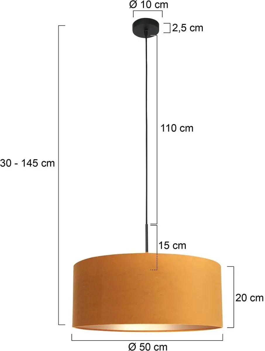 Steinhauer Sparkled Light 8158ZW Hanglamp - Ø50cm Goud - afbeelding 6 van 6