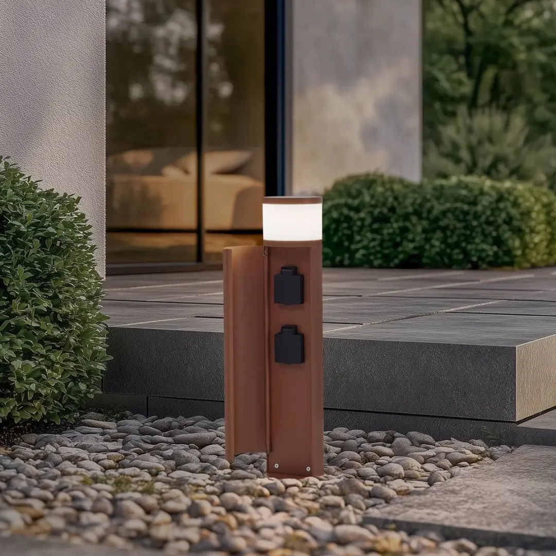 Lucande Sokkellamp G9 8W - 48cm - Roestkleurig/Wit