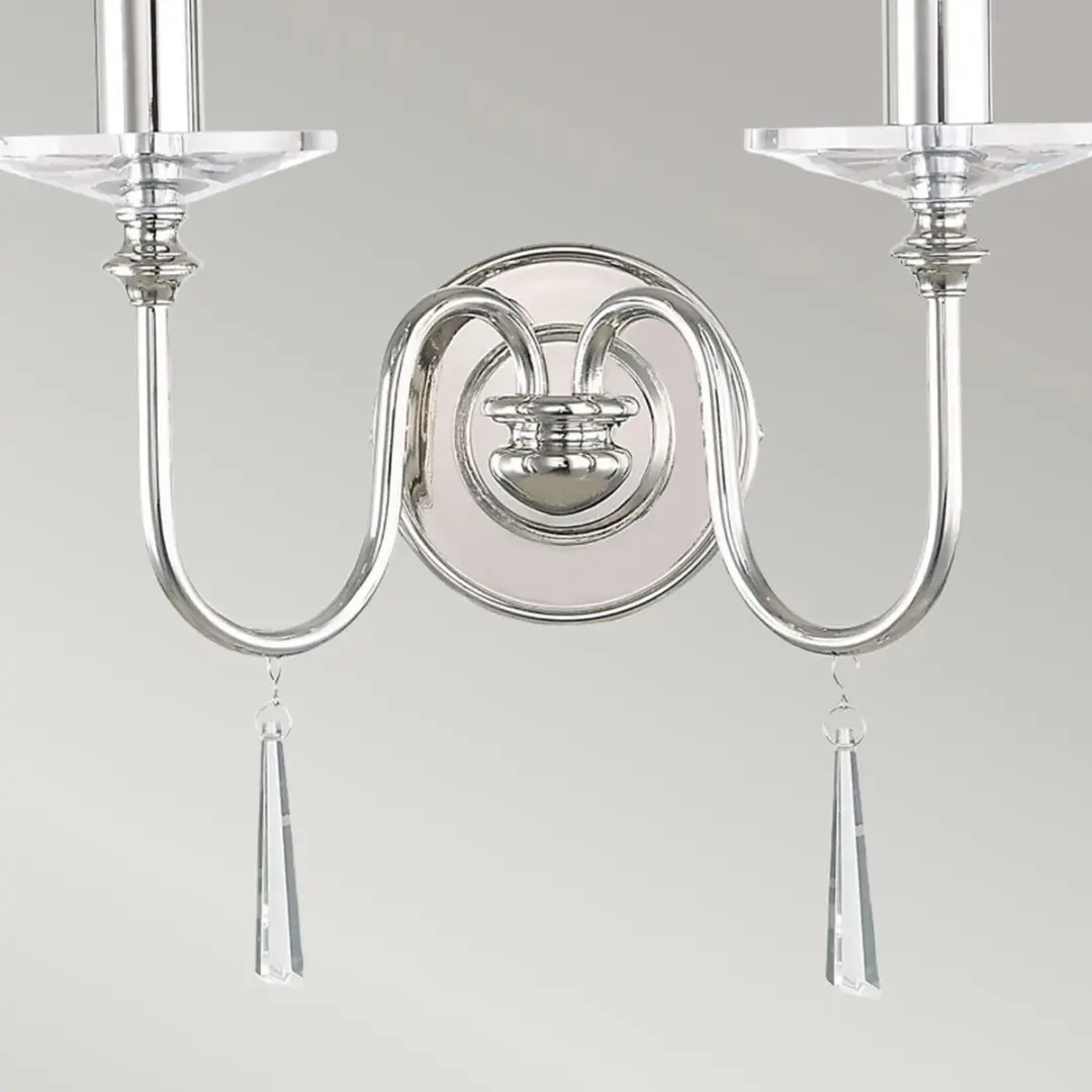 Elstead Lighting Finsbury Park LED Wandlamp - 2x E14 60W - Polished Nickel