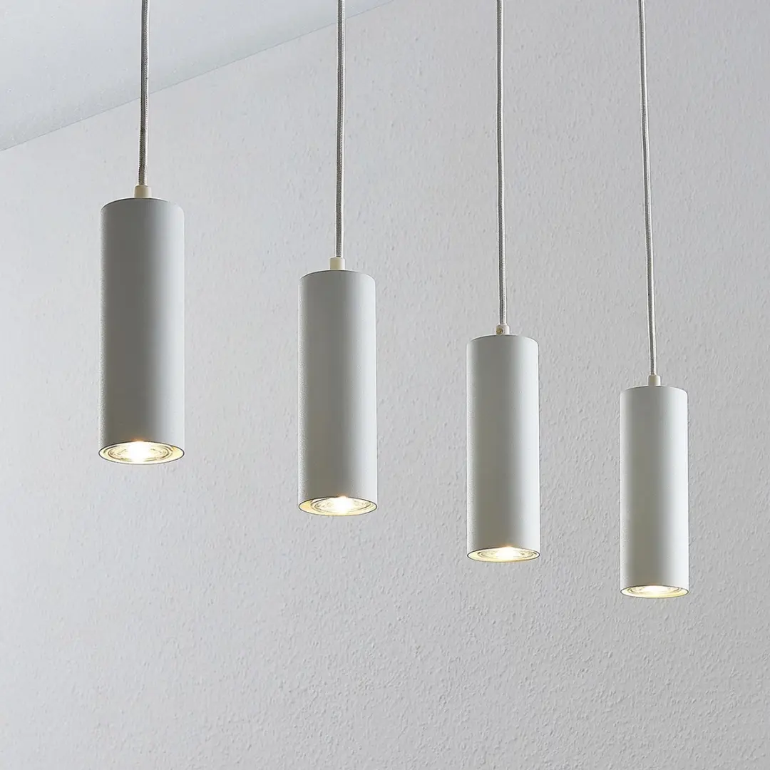 Lindby Hanglamp Metaal 4-Lichts GU10 Wit