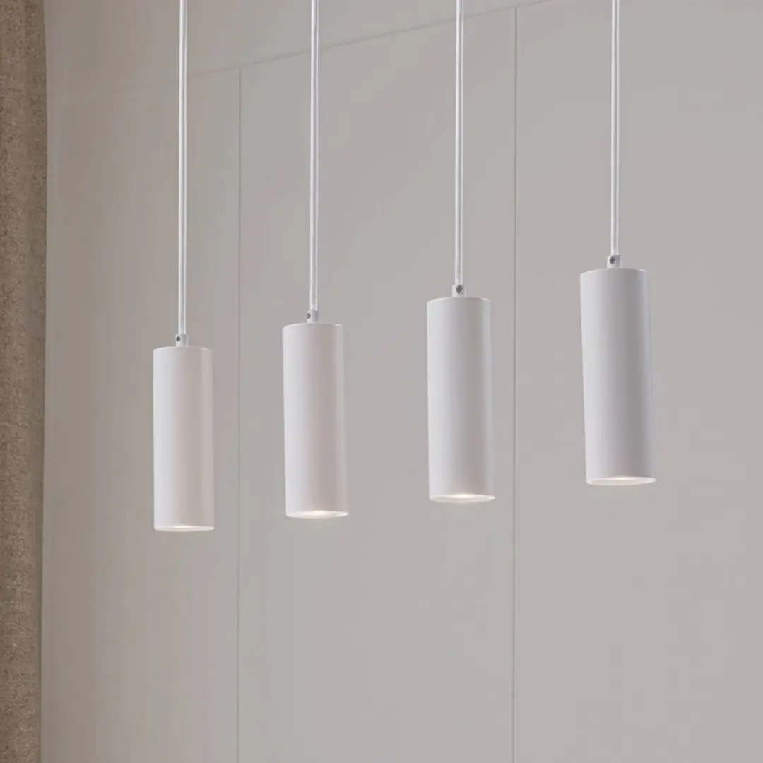 Lindby Hanglamp Metaal 4-Lichts GU10 Wit