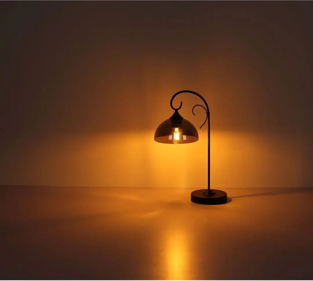 Globo Cottage Hanglamp 30cm - 1 Lichtpunt - Zwart - Smoked - afbeelding 6 van 6