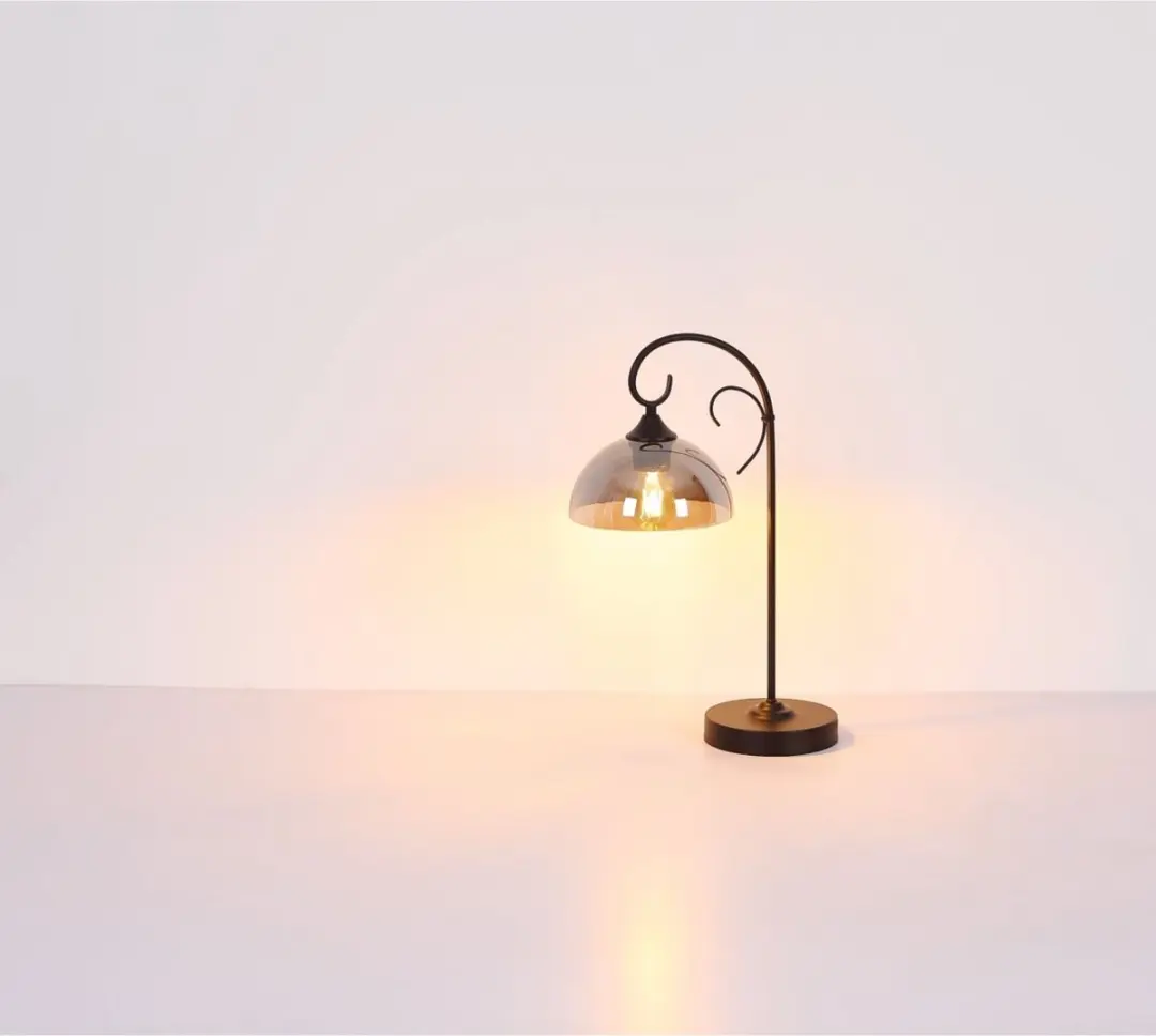 Globo Cottage Hanglamp 30cm - 1 Lichtpunt - Zwart - Smoked