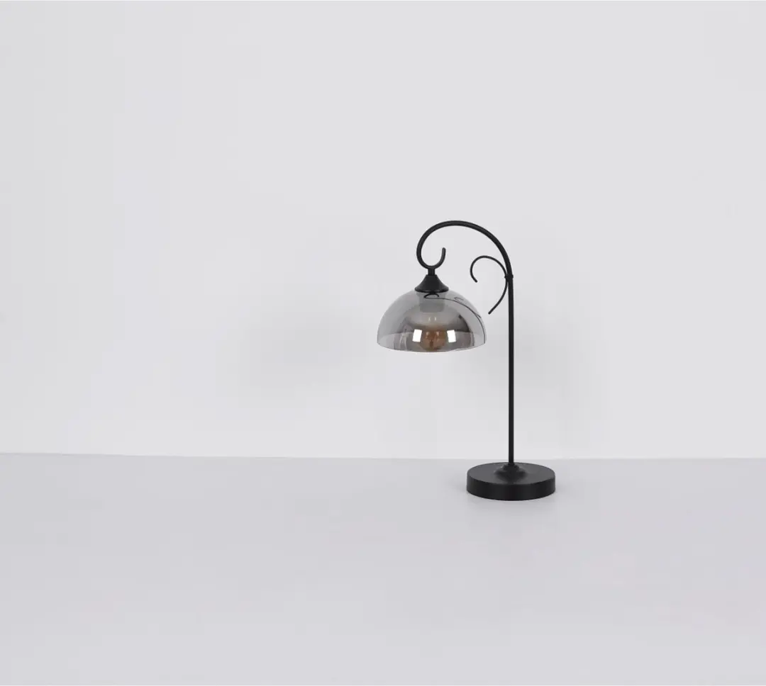 Globo Cottage Hanglamp 30cm - 1 Lichtpunt - Zwart - Smoked