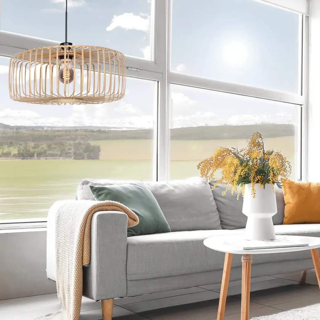 Steinhauer Breeza-Beache 4184ZW Hanglamp - Bamboekap Ø60cm