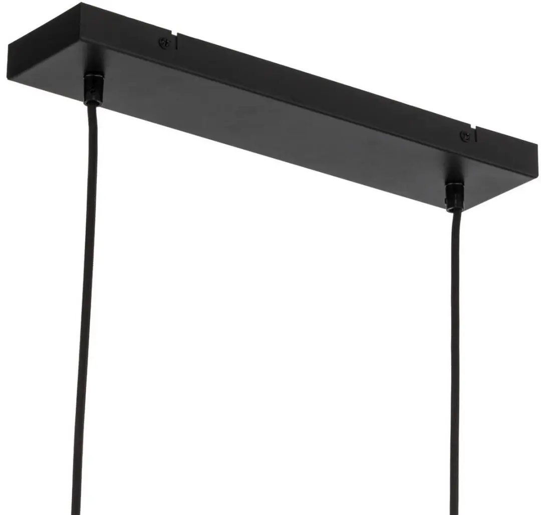 Lindby Hanglamp 3-Lichts Eucalyptushout - IJzer Zwart
