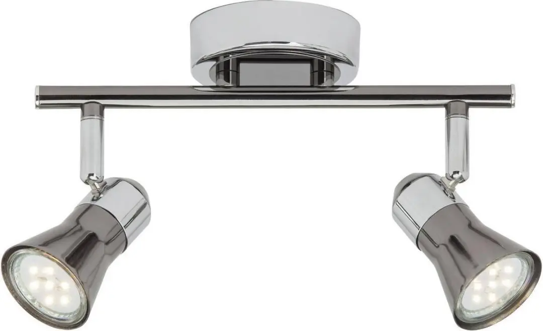 Brilliant JUPP LED Plafondspot - 4 Lichtpunten - Chroom/Zwart
