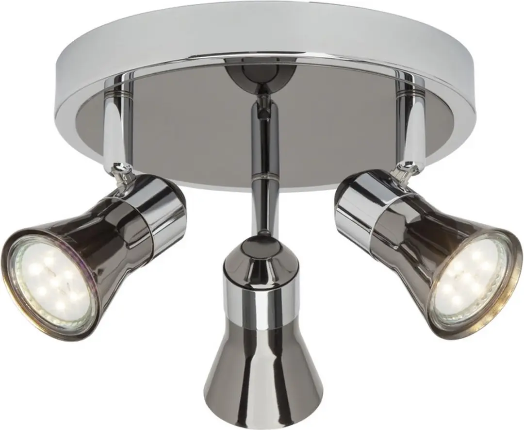 Brilliant JUPP LED Plafondspot - 4 Lichtpunten - Chroom/Zwart