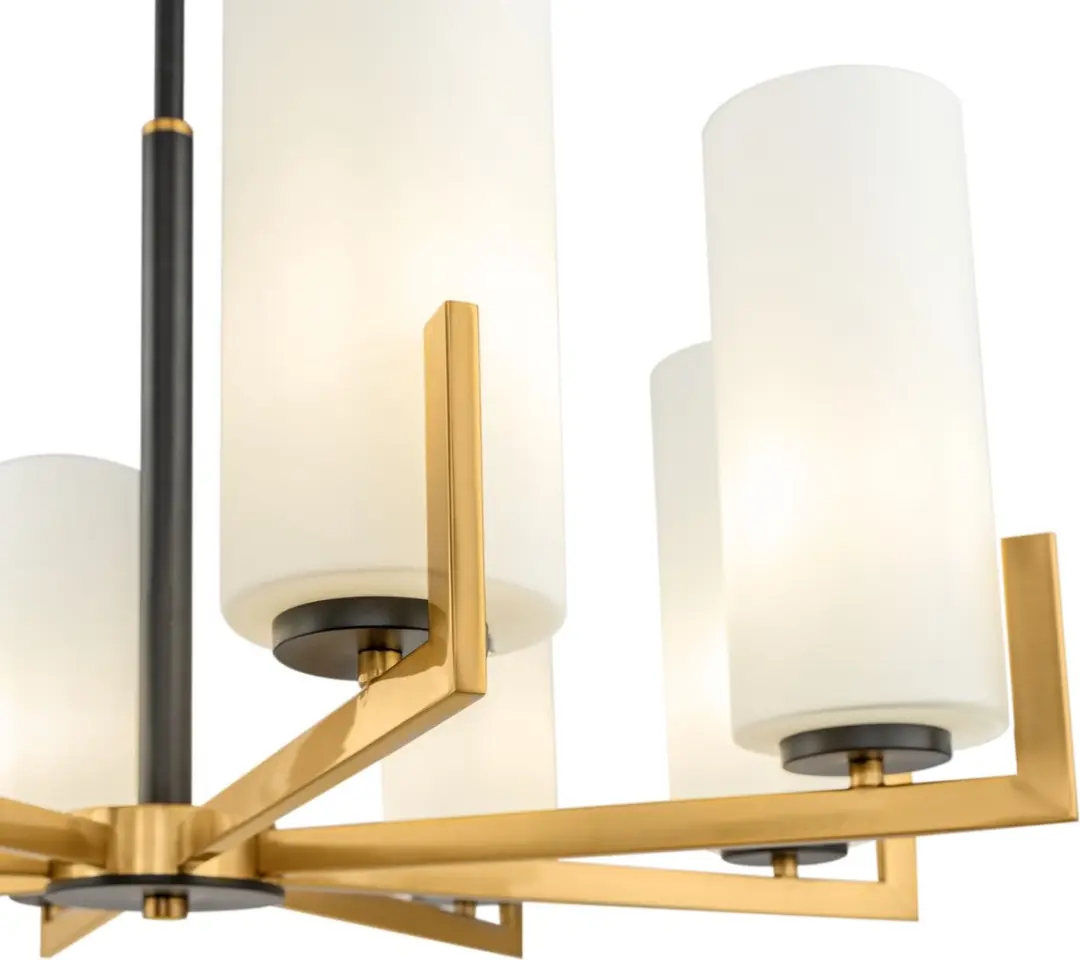 Maytoni Fortano Kroonluchter - 8 Lichtpunten Ø76cm - Zwart/Messing