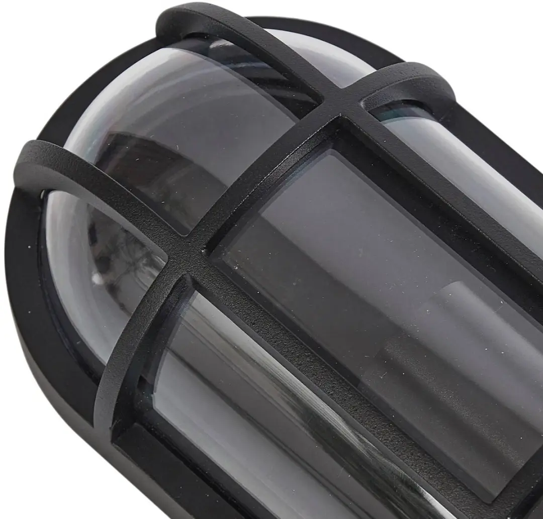 Lucande Wandlamp Buiten 1 Lichtpunt E27 - Gegoten Aluminium - Zwart/Transparant